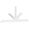Ekena Millwork Richland Architectural Grade PVC Gable Bracket, 84"W x 31 1/2"H x 2"D x 4"F, 9/12 Pitch GBP084X32X0204RIC00 - alternate 1